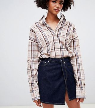 Weekday + Limited Collection Wrap Denim Mini Skirt