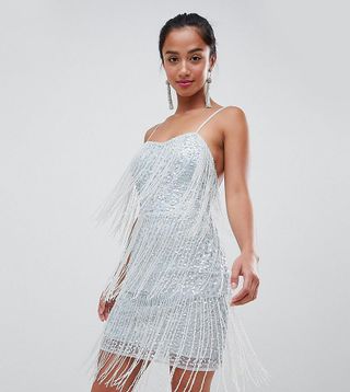 ASOS Petite + Sequin Fringe Mini Dress