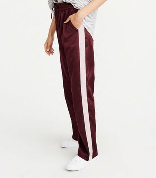 Abercrombie 
Fitch + High Rise Wide-Leg Track Pants