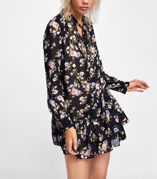Zara + Printed Dress
