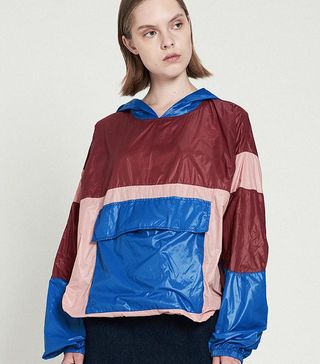 Front Row Shop + Lightweight Waterprof Color Block Jacket Sporty Coat