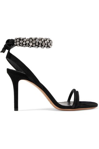 Isabel Marant + Alrin Crystal-Embellished Suede Sandals