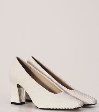Mango + Textured heeled shoes