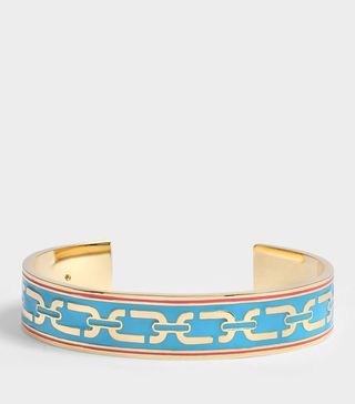 Marc Jacobs + Double J Enamel Printed Chain Cuff Bracelet