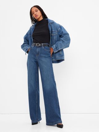 Gap + High Rise Stride Jeans with Washwell