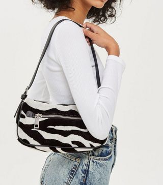 Topshop + Kenya Zebra Print Shoulder Bag