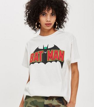 Topshop + Batman Logo Boyfriend T-Shirt by And Finally