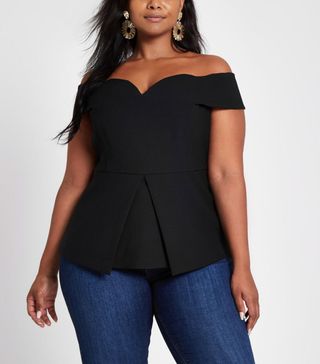 River Island + Structured Bardot Top