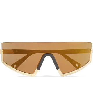 Westward Leaning + Stun D-Frame Gold-Tone and Matte-Acetate Sunglasses