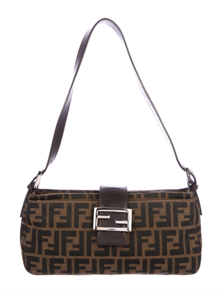 Fendi + Zucca Canvas Shoulder Bag