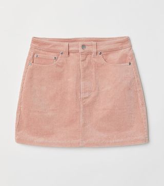 H&M + Short Corduroy Skirt