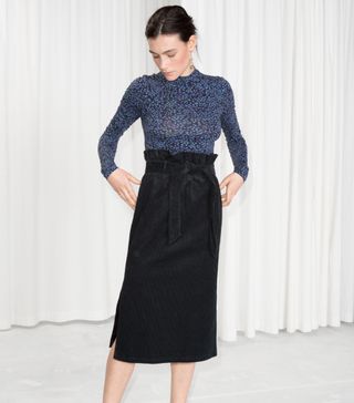 & Other Stories + Belted Corduroy Skirt