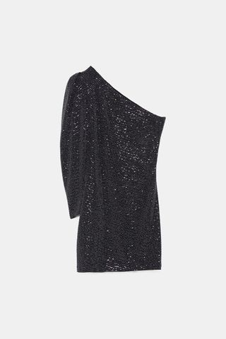 Zara + Asymmetric Sequin Dress