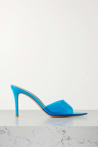 Gianvito Rossi + Elle 85 Pvc and Patent-Leather Mules