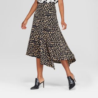 Who What Wear x Target + Seamed Asymmetric Hem Slip Skirt