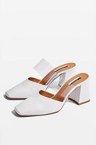 Topshop + Goldie Clear Strap Mules