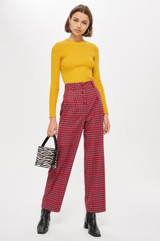 Topshop + Check Slouch Trousers