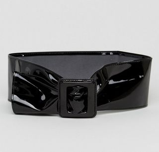 ASOS + Patent Waist Sash Belt With Square Buckle