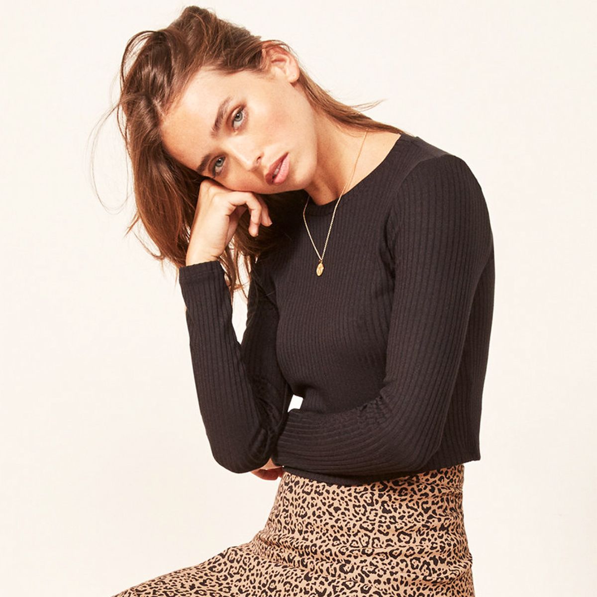 Leopard print skirt outlet reformation