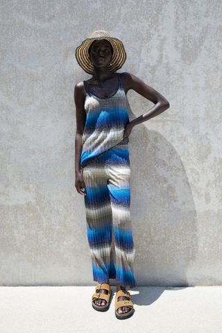Zara + Metallic Thread Knit Top Special Edition