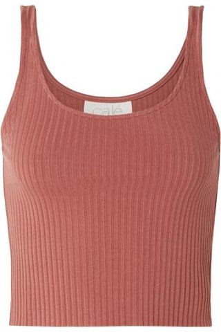 Calé + Gigi Ribbed Stretch-Knit Tank