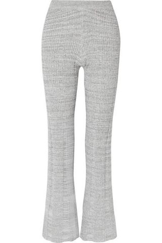 Elizabeth and James + Joan Ribbed Cotton-Blend Flared Pants