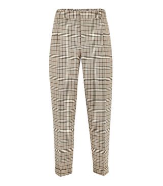 Topman + Stone Check Tapered Smart Trousers