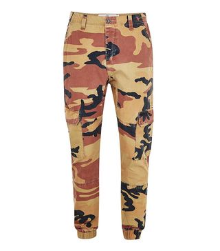 Topman + Sand Camouflage Skinny Cargo Trousers