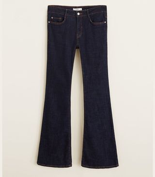 Mango + Decorative Seam Flared Jeans