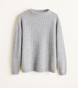 Mango + Cable-Knit 100% Cashmere Sweater