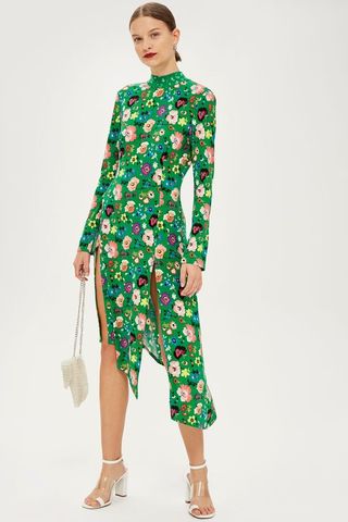 Topshop + Petite Floral Chuck On Midi Dress