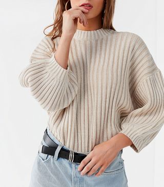 Urban Outfitters + UO Lou Mock-Neck Pullover Sweater