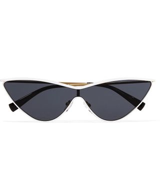 Le Specs x Adam Selman + The Fugitive Cat-Eye Metal Sunglasses