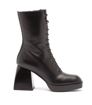 Nodaleto + Bulla Lace-Up Leather Ankle Boots