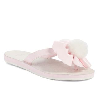 Ugg + Poppy Genuine Shearling Pompom Flip Flop