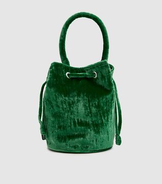 Loeffler Randall + Jasmyn Bucket Bag in Emerald