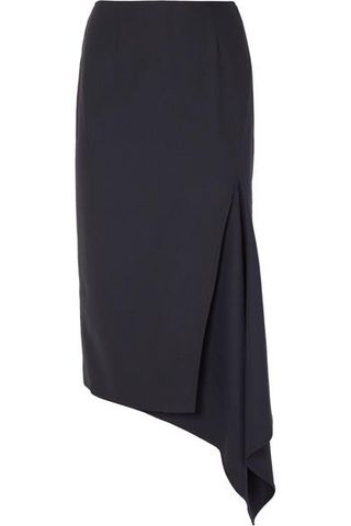 Monse + Asymmetric Wool-Blend Gabardine Skirt