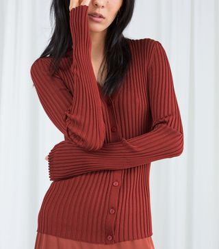 & Other Stories + Fitted Ribbed Cardigan