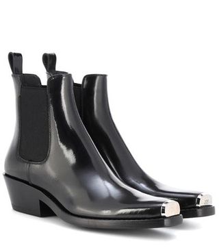 Calvin Klein 205 W39 NYC + Western Claire Leather Ankle Boots