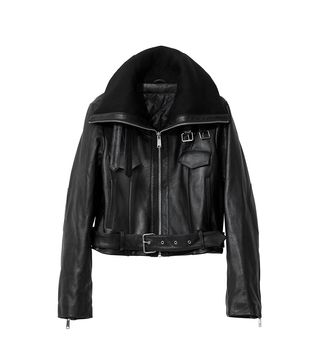 H&M + Padded-Collar Leather Jacket