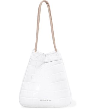 Rejina Pyo + Rita Croc-Effect Leather Bucket Bag