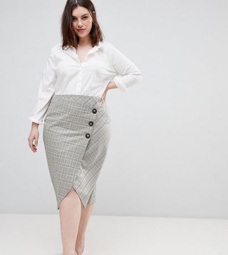ASOS Curve + Tailored Midi Skirt