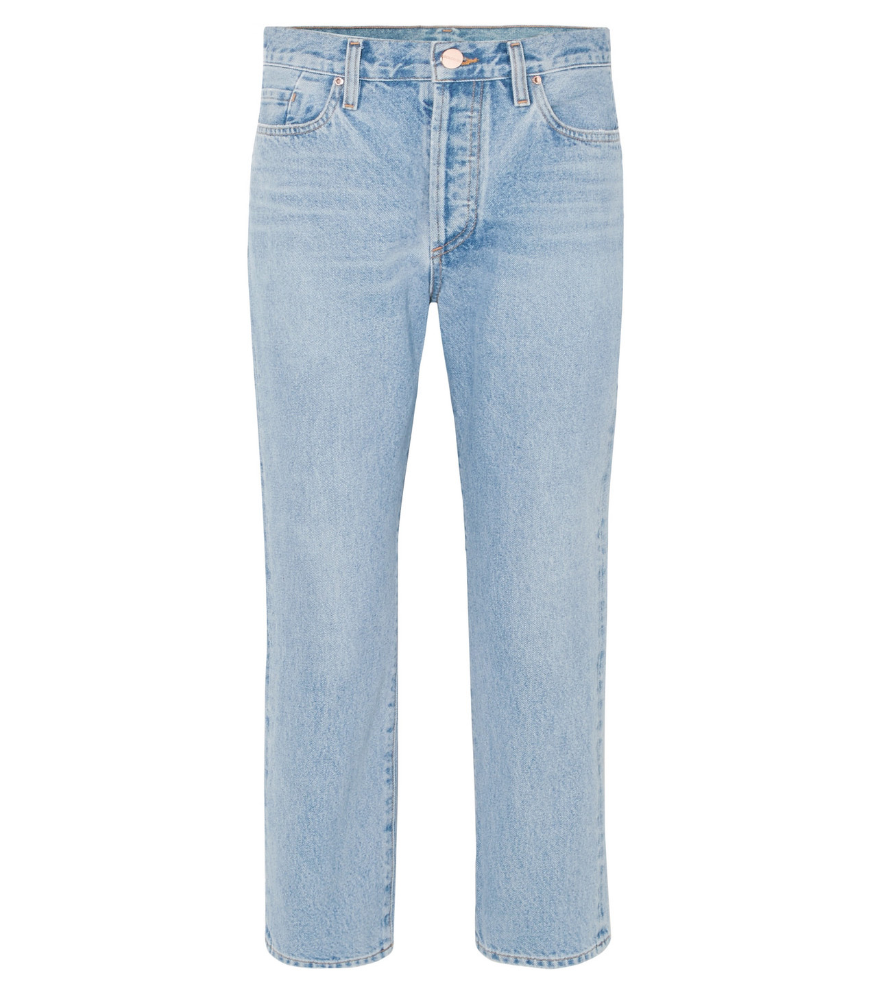 Goldsign + The Low Slung Cropped Mid-Rise Straight-Leg Jeans
