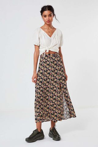 Urban Outfitters + UO Talula Floral Button-Down Maxi Skirt