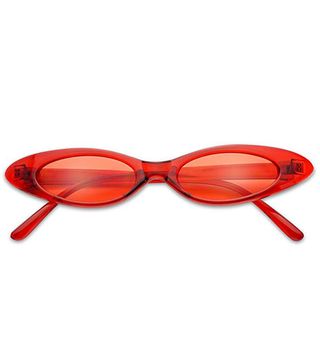 SunglassUp + Vintage Oval Cat Eye Sunglasses