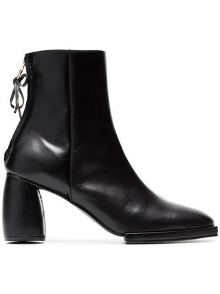Reike Nen + Black 80 Square Toe Leather Ankle Boots