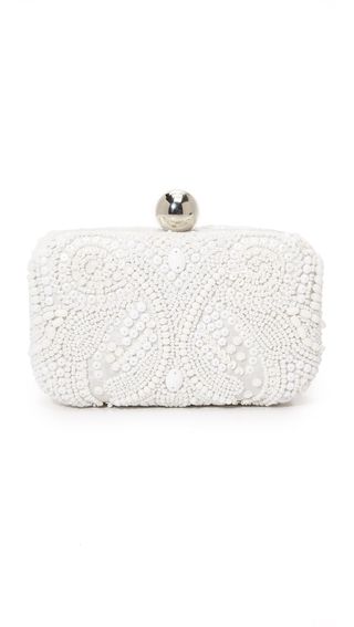 Santi + Box Clutch With Embroidered Beading