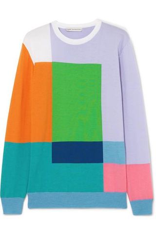 Mary Katrantzou + Hartigan Color-block Wool Sweater