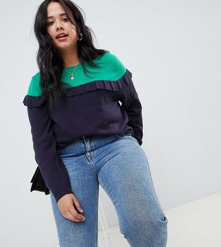 Brave Soul + Duo Color Block Sweater