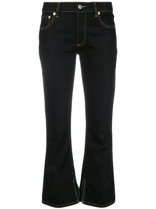 Carven + Cropped Kick Flare Jeans